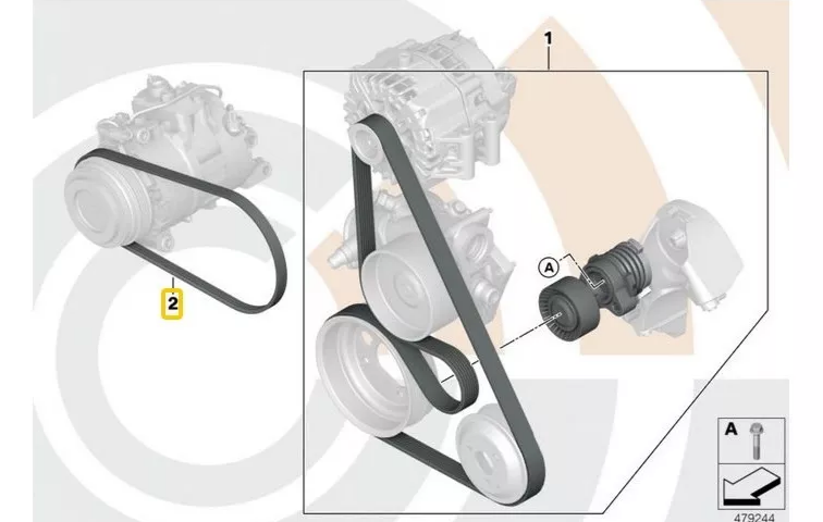 Correia Elástica do Ar Condicionado Continental para BMW - 11287631825