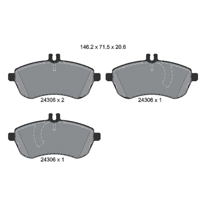 Pastilhas de Freio Dianteiras Textar para Mercedes-Benz C-180 (2007-2014) – 2430601