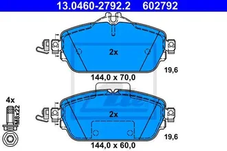 Pastilhas de Freio Dianteiras para Mercedes-Benz – 602792