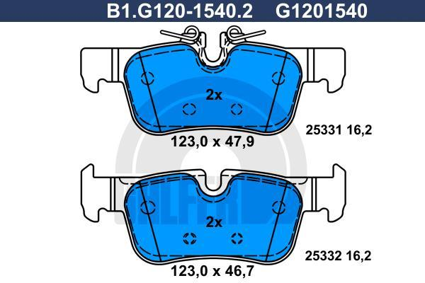 Rear Brake Pad X1-F48 - G1201540