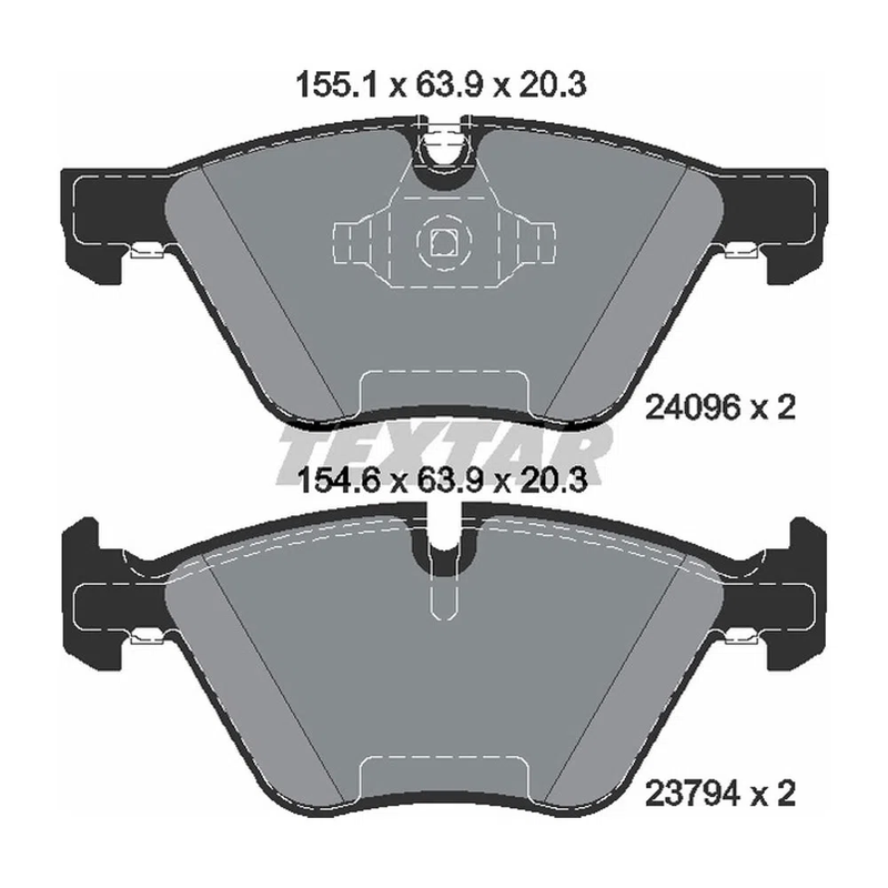 PASTILHA DIANTEIRA TEXTAR BMW 130 - 2006-2012 SÉRIE E81, E87 - 2409681