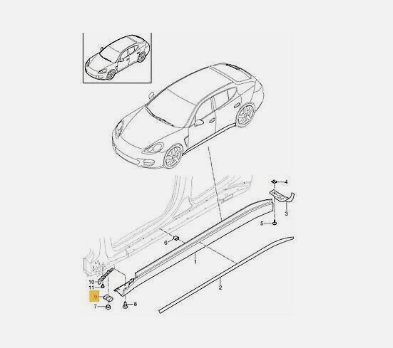 Suporte Montagem Macaco Porsche Panamera 970 2010-15