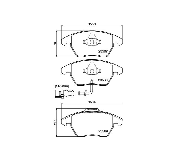 Pastilha de Freio Dianteira Audi A1 A3 / Volkswagen Jetta