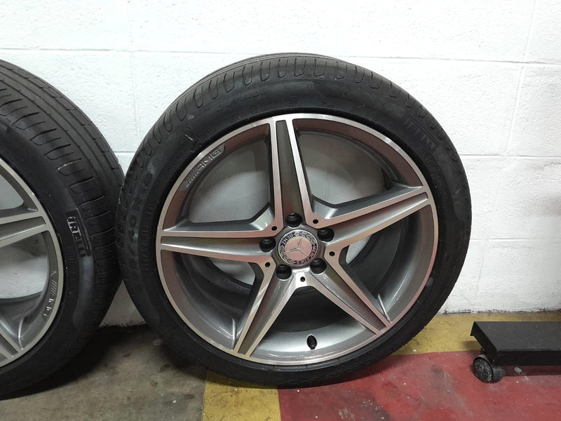 Jogo Rodas Mercedes-Benz AMG C250 Original Aro 18 Pneus 255/40-18