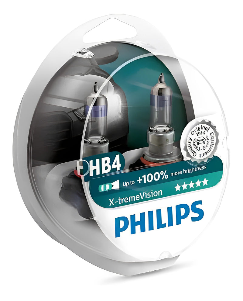 Pair of Philips X-Treme Vision HB4 51W Lamps (9006XVS2) 